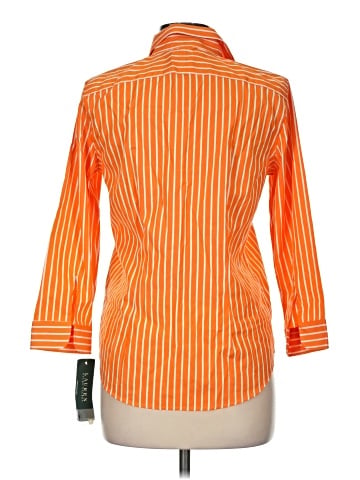 Lauren by Ralph Lauren 3/4 Sleeve Button-Down Shirt (view 2)