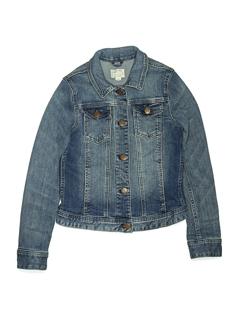 Pre-owned Crewcuts Kids' Denim Jacket In Blue
