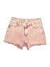 Universal Thread Hearts Pink Denim Shorts Size 4 - photo 1