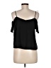 Topshop 100% Polyester Black Sleeveless Blouse Size 6 - photo 2