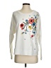 Sundry Floral White Sweatshirt Size 2 - photo 1