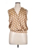 Halogen 100% Polyester Tan Sleeveless Blouse Size XL - photo 1