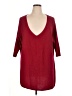 Eileen Fisher 100% Organic Cotton Red Pullover Sweater Size XL - photo 1