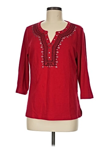 Karen Scott 3/4 Sleeve Blouse (view 1)
