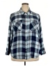 Sanctuary 100% Rayon Plaid Blue 3/4 Sleeve Button-Down Shirt Size 2X - photo 1