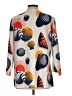 Unbranded Print Gray 3/4 Sleeve Blouse Size L - photo 2