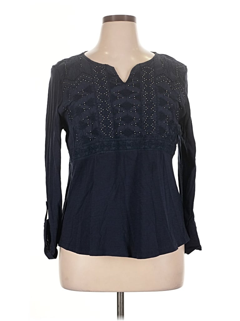 Pre-owned Style & Co Long Sleeve Blouse In Blue