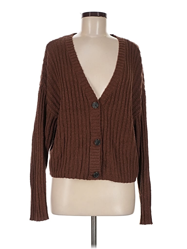 Pre-owned American Eagle Outfitters Cardigan Sweater In Brown