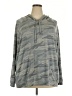 Ink Love and Peace Camo Gray Pullover Hoodie Size 2X - photo 1