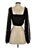 Unbranded 100% Polyester Black Long Sleeve Blouse Size XS - photo 2