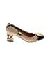 Tory Burch Animal Print Gold Heels Size 7 - photo 1