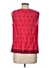 Gap 100% Polyester Red Sleeveless Blouse Size L - photo 2