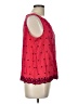 Gap 100% Polyester Red Sleeveless Blouse Size L - photo 4
