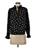 Ann Taylor Polka Dots Black Long Sleeve Blouse Size XS (petite) - photo 1
