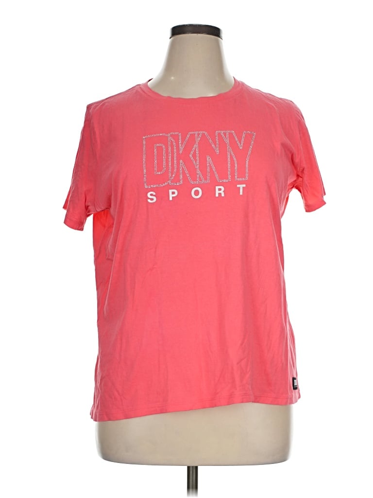 Pre-owned Dkny Sport Active T-shirt In Pink