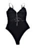 Faded Rose 100% Polyester Black Bodysuit Size M - photo 2