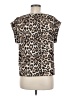 Alice + Olivia Animal Print Brown Short Sleeve Blouse Size M (estimated) - photo 2
