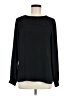 Ann Taylor LOFT 100% Polyester Solid Black Long Sleeve Blouse Size M - photo 1