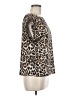Alice + Olivia Animal Print Brown Short Sleeve Blouse Size M (estimated) - photo 4