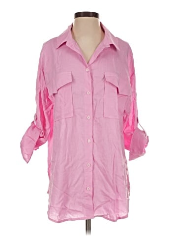 Love Tree 3/4 Sleeve Button-Down Shirt (view 1)