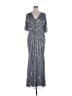 Mac Duggal Silver Cocktail Dress Size 16 - photo 1