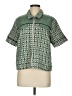 Mystree 100% Polyester Houndstooth Green Short Sleeve Blouse Size M - photo 1