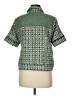 Mystree 100% Polyester Houndstooth Green Short Sleeve Blouse Size M - photo 2
