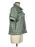 Mystree 100% Polyester Houndstooth Green Short Sleeve Blouse Size M - photo 4