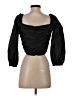 J.Crew 100% Polyester Black 3/4 Sleeve Blouse Size 4 - photo 2