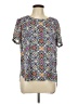 Spense 100% Polyester Silver Short Sleeve Blouse Size L - photo 1