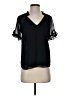 1.State 100% Polyester Black Short Sleeve Blouse Size XS - photo 1