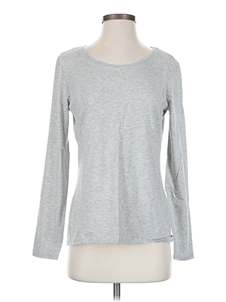 Pre-owned Garnet Hill Long Sleeve T-shirt In Silver