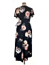 Fortune + Ivy Floral Black Blue Casual Dress Size 1X - photo 2