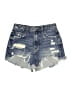 Zara Stars Blue Denim Shorts Size 4 - photo 1