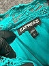 Express 100% Cotton Teal 3/4 Sleeve Blouse Size L - photo 7