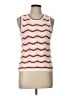 Veronica Beard Chevron-herringbone White Sweater Vest Size L - photo 1