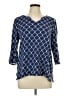 Talbots Blue 3/4 Sleeve Blouse Size L - photo 1