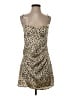 Zara Animal Print Tan Cocktail Dress Size S - photo 1