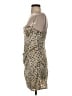 Zara Animal Print Tan Cocktail Dress Size S - photo 5