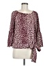 MICHAEL Michael Kors Burgundy 3/4 Sleeve Blouse Size M - photo 1