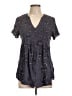 Torrid 100% Rayon Gray Short Sleeve Blouse Size Lg Plus (0) - photo 1