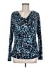 Chaus Blue Long Sleeve Blouse Size M - photo 1