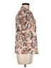 Shein 100% Polyester Print Brown Short Sleeve Blouse Size M - photo 4