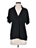 CAbi 100% Polyester Black Short Sleeve Blouse Size XS - photo 1