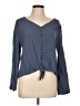 Cooper & Ella 100% Rayon Gray Long Sleeve Blouse Size Lg (3) - photo 1