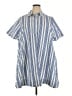 Old Navy Stripes Blue Short Sleeve Button-Down Shirt Size XXL - photo 1