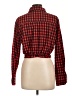 Mustard Seed Checkered-gingham Red Long Sleeve Blouse Size L - photo 2