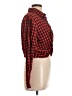 Mustard Seed Checkered-gingham Red Long Sleeve Blouse Size L - photo 4