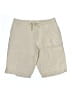 Eddie Bauer 100% Linen Solid Tan Khaki Shorts Size 6 - photo 1