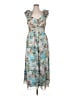 Assorted Brands 100% Polyester Floral Blue Casual Dress Size 14 - photo 1